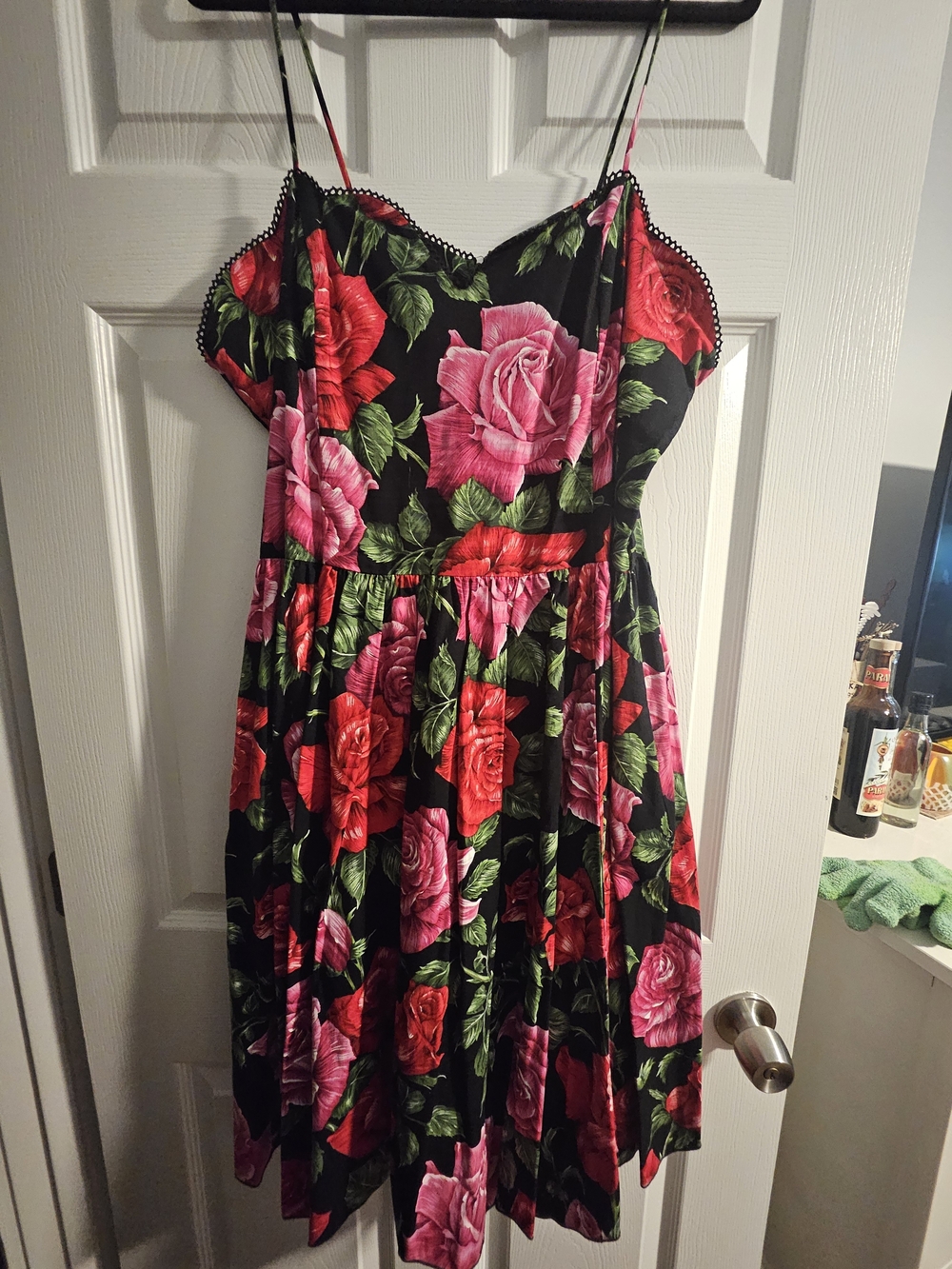 Bernie Dexter Scallop Dress in Rose print Sz 2x - Picture 4 of 4